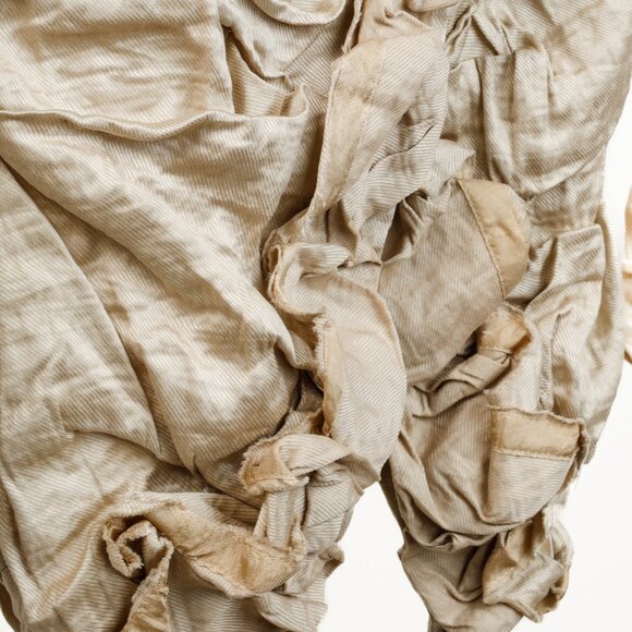 Donna Karan Metallic Silk Gold Ruched Jacket - Picture 7 of 10